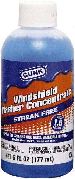 Gunk - Water-Based Solution Windshield Washer Fluid - 6 oz Bottle - Top Tool & Supply