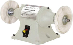 Palmgren - 6" Wheel Diam x 1" Wheel Width, 1/2 hp Buffer - 1/2" Arbor Hole Diam, 1 Phase, 3,450 Max RPM, 120/240 Volts - Top Tool & Supply