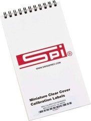 SPI - Calibration Label - Legend: Calibration, English, Red, 1" Long x 5/8" High, No Coating - Top Tool & Supply