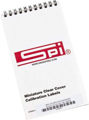 SPI - Calibration Label - Legend: Calibration, English, Black, 1" Long x 5/8" High, No Coating - Top Tool & Supply