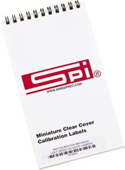 SPI - Calibration Label - Legend: Calibration, English, Light Green, 1" Long x 5/8" High, No Coating - Top Tool & Supply