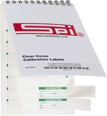 SPI - Calibration Label - Legend: Calibration, English, Green & White, 1-3/4" Long x 5/8" High, No Coating - Top Tool & Supply