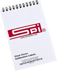 SPI - Calibration Label - Legend: Calibration, English, Black & White, 1-3/4" Long x 5/8" High, No Coating - Top Tool & Supply