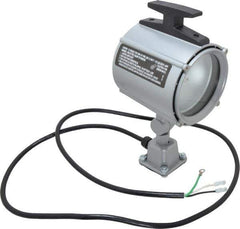 Electrix - 4 NEMA Rated, 12 VDC, 55 Watt, Spot Machine Light - Direct Mount, 5 Ft. Cord, 4-1/2 Inch Light Diameter, Gray - Top Tool & Supply