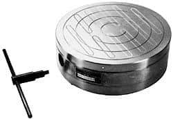 Suburban Tool - Fine Pole Round Permanent Magnetic Rotary Chuck - 10-1/8" Wide x 2-15/16" High, Ceramic - Top Tool & Supply