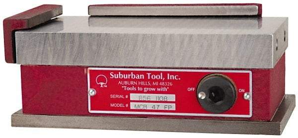 Suburban Tool - Fine Pole Rectangular Permanent Magnetic Block Chuck - 24-1/2" Long x 10" Wide x 2-5/8" High, Ceramic - Top Tool & Supply