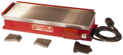 Suburban Tool - 16-1/2" Long x 12" Wide x 3-1/4" High, 135 Watts, Rectangular, Electromagnetic Chuck - 1/8" Pole Width, Longitudinal Pole Alignment - Top Tool & Supply