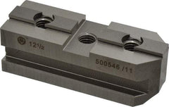 Bison - 12 to 12-1/2" Chuck Diam Compatibility, Steel Tongue & Groove Hard Lathe Master Jaws - 3/4" Groove Width, 1.5748" Wide x 4.3307" Long x 1.5354" High - Top Tool & Supply