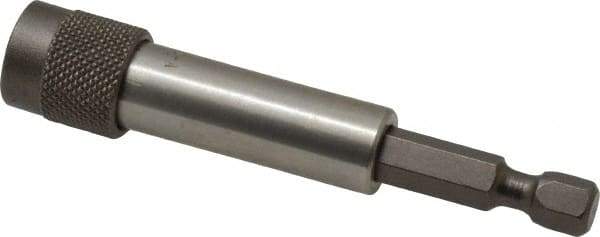 Apex - 1/4" Hex Drive 2-29/32" OAL Hex Bit Holder Bit - 1/4" Hex, Steel - Top Tool & Supply