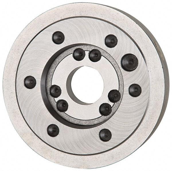 Bison - Adapter Back Plate for 6-1/4" Diam Independent & Self Centering Lathe Chucks - A1/A2-5 Mount, 3.13" Through Hole Diam, 3-1/4" ID, 6.4" OD, 1" Flange Height - Top Tool & Supply