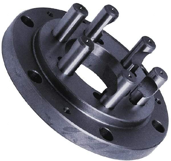 Buck Chuck Company - Adapter Back Plate for 12" Diam Self Centering Lathe Chucks - D1-8 Mount, 4.062" Through Hole Diam, 7-7/8" OD, 1-5/8" Flange Height, Steel - Top Tool & Supply