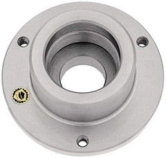 Bison - Adapter Back Plate for 4" Diam Self Centering Lathe Chucks - 1-1/2 - 8 Mount, 1.515" Through Hole Diam, 1.771mm ID, 4" OD, 0.51" Flange Height, Steel - Top Tool & Supply