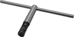 Bison - 12, 16" Chuck Diam Compatibility, Lathe Chuck Key - Compatible with 4-Jaw Chucks, Self Ejecting, 6-1/2" Body Length, 9/16" Actual Key Square Size - Top Tool & Supply