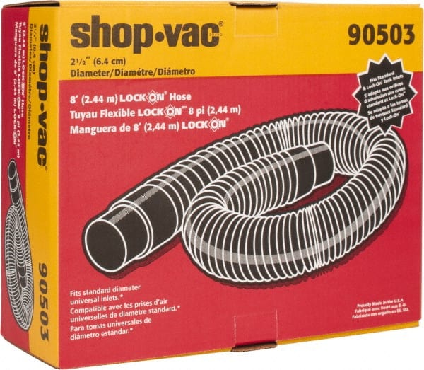 Shop-Vac - 8' Hose Length, 2-1/2" Hose - Top Tool & Supply