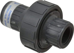 Plast-O-Matic - 3/4" PVC Check Valve - Inline, FNPT x FNPT, 150 WOG - Top Tool & Supply