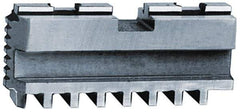 Bison - 15-3/4 to 16" Chuck Diam Compatibility, Steel Tongue & Groove Hard Lathe Master Jaws - 3/4" Groove Width, 1.5748" Wide x 5.0787" Long x 1.7321" High - Top Tool & Supply