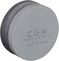 Camel Grinding Wheels - 4" Long x 4" Wide x 1-1/2" Thick, Silicon Carbide Sharpening Stone - Round, Fine Grade, 150 Grit - Top Tool & Supply