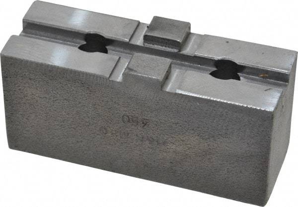 H & R Manufacturing - 8" Chuck Capacity, Tongue & Groove Attachment, Square Soft Lathe Chuck Jaw - Steel, 1-3/4" Btw Mount Hole Ctrs, 3-1/2" Long x 1-1/4" Wide x 1-5/8" High, 5/16" Groove - Top Tool & Supply