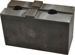 H & R Manufacturing - 24 to 36" Chuck Capacity, Tongue & Groove Attachment, Square Soft Lathe Chuck Jaw - Steel, 3" Btw Mount Hole Ctrs, 5-5/8" Long x 2-1/2" Wide x 3-5/16" High, 1/2" Groove - Top Tool & Supply