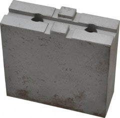 H & R Manufacturing - 8" Chuck Capacity, Tongue & Groove Attachment, Square Soft Lathe Chuck Jaw - Steel, 1-3/4" Btw Mount Hole Ctrs, 3-1/2" Long x 1-1/4" Wide x 3-3/8" High, 5/16" Groove - Top Tool & Supply