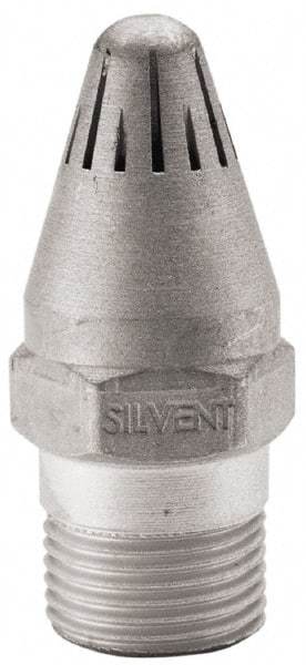 Silvent - Blow Gun High Force Nozzle - 3/8 MPT, 1.81" Hose Length, Aluminum, 145 psi, 238°F - Top Tool & Supply