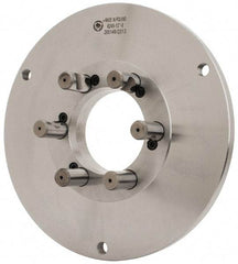 Bison - Adapter Back Plate for 12-1/2" Diam Self Centering Lathe Chucks - D1-6 Mount, 4.055" Through Hole Diam, 7.086mm ID, 12.4" OD, 3/4" Flange Height, Steel - Top Tool & Supply