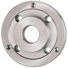 Bison - Adapter Back Plate for 10" Diam Self Centering Lathe Chucks - A2-6 Mount, 2.922" Through Hole Diam, 5.708mm ID, 9.84" OD, 3/4" Flange Height, Steel - Top Tool & Supply