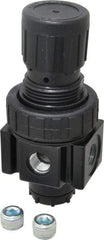 Parker - 1/4 NPT Port, 30 CFM, Zinc Economy Regulator - 2 to 125 psi Range, 300 Max psi Supply Pressure, 1/4" Gauge Port Thread, 2" Wide x 4.44" High - Top Tool & Supply