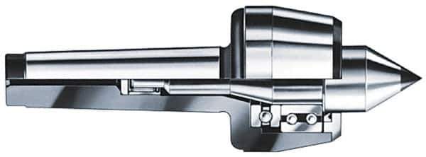 Rohm - MT2 Taper Shank, 1.77" Head Diam Carbide Tipped Live Center - 7,000 Max RPM, 1.35" Head Length, 0.7874" Point Diam, 0.945" Point Len, 264 Lb Max Workpc, 5.08" OAL, Standard Point - Top Tool & Supply