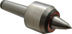 Rohm - MT5 Taper Shank, 3.74" Head Diam Live Center - 6,000 Max RPM, 3.32" Head Length, 1.65" Point Diam, 2.323" Point Len, 4,400 Lb Max Workpc, 11.01" OAL, Long Point - Top Tool & Supply