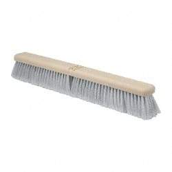 PRO-SOURCE - 24" General Purpose Polypropylene Push Broom - 3" Bristle Length, Plastic Block, Bolt-On Handle Connection, Handle Sold Separately - Top Tool & Supply