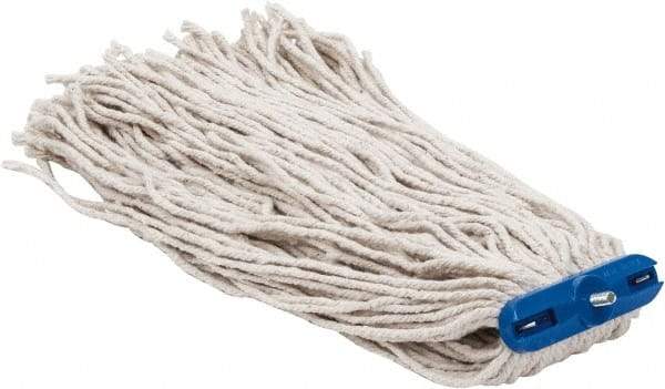 PRO-SOURCE - 1" White Head Band, X-Large Cotton Cut End Mop Head - 4 Ply, Screw On Connection, Use for Heavy Duty Floor Cleaning - Top Tool & Supply