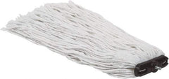 PRO-SOURCE - 1" White Head Band, X-Large Rayon Cut End Mop Head - 4 Ply, Screw On Connection, Use for Heavy Duty Floor Cleaning - Top Tool & Supply