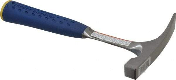 Estwing - 1 Lb Head Bricklayer's Hammer - 11" OAL, Steel Handle with Grip, 3/4" Face Diam - Top Tool & Supply