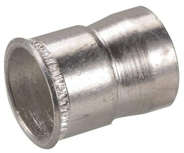 Made in USA - M3x0.50 Metric Coarse, Cadmium-Plated, Aluminum Knurled Rivet Nut Inserts - 0.76mm to 2.29mm Grip, 4.76mm Drill Size, 5.63mm Body Diam - Top Tool & Supply