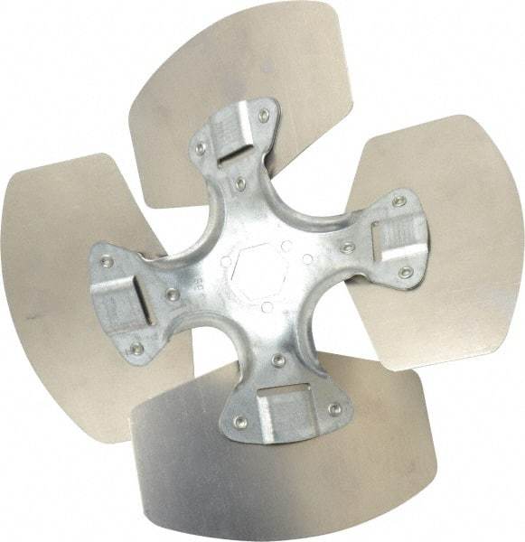 Made in USA - 10" Blade Diam, Commercial Fan Blade - Counterclockwise Rotation, 4 Blades - Top Tool & Supply