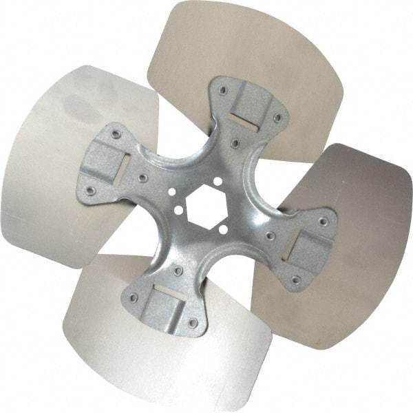 Made in USA - 10" Blade Diam, Commercial Fan Blade - Clockwise Rotation, 4 Blades - Top Tool & Supply