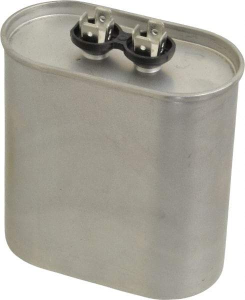 Value Collection - 60 Microfarad Motor Capacitor - 440 Volts, 3.66" Wide x 1.97" Deep x 3-3/4" High - Top Tool & Supply