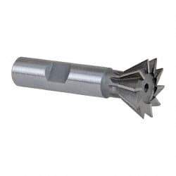 Keo - 1" Diam x 7/16" Width of Cut, 60° Included Angle, Cobalt Dovetail Cutter - 1/2" Shank Diam, 2-1/2" Overall Length, Weldon Flat, Uncoated - Top Tool & Supply