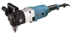 Makita - 1/2" Keyed Chuck, 300 & 1,200 RPM, Angled Handle Electric Drill - 10 Amps, 115 Volts, Reversible, Includes Chuck Key, Drill Chuck, Hex Wrench, Key Holder, Side Handle, Tool Case - Top Tool & Supply