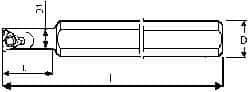 Carmex - Internal Thread, Left Hand Cut, 12mm Shank Width x 12mm Shank Height Indexable Threading Toolholder - 100mm OAL, 06IL Insert Compatibility, SI Toolholder - Top Tool & Supply