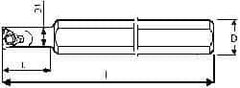 Carmex - Internal Thread, Left Hand Cut, 12mm Shank Width x 12mm Shank Height Indexable Threading Toolholder - 100mm OAL, 06IL Insert Compatibility, SI Toolholder - Top Tool & Supply