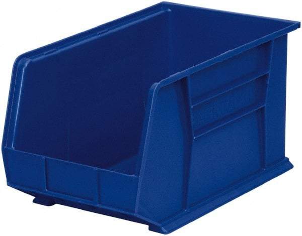 Akro-Mils - 60 Lb. Load Capacity, 18" Deep, Blue Polymer Hopper Stacking Bin - 10" High x 11" Wide x 18" Long - Top Tool & Supply