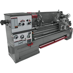 Jet - 22" Swing, 80" Between Centers, 230/460 Volt, Triple Phase Engine Lathe - 7MT Taper, 10 hp, 25 to 1,800 RPM, 3-1/8" Bore Diam, 40" Deep x 48-7/8" High x 136-1/8" Long - Top Tool & Supply