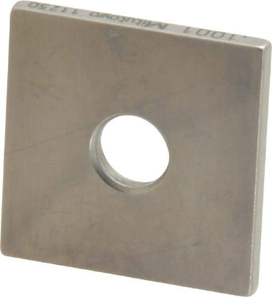 Mitutoyo - 0.1001" Square Steel Gage Block - Accuracy Grade 0, Includes Certificate of Inspection - Top Tool & Supply