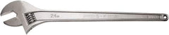 SK - 2-1/2" Jaw Capacity, 24" Standard Adjustable Wrench - Stainless Steel, Chrome Finish, 24" OAL - Top Tool & Supply