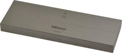 Mitutoyo - 4" Rectangular Steel Gage Block - Accuracy Grade 0, Includes Certificate of Inspection - Top Tool & Supply