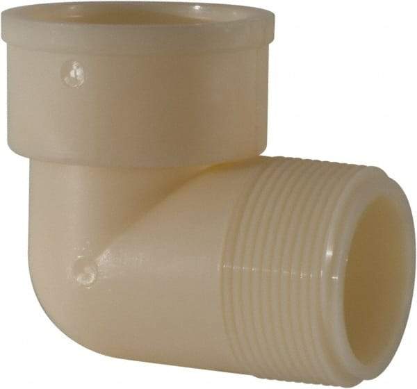 Green Leaf - 1-1/2" Nylon Plastic Pipe 90° Street Elbow - MIPT x FIPT End Connections - Top Tool & Supply