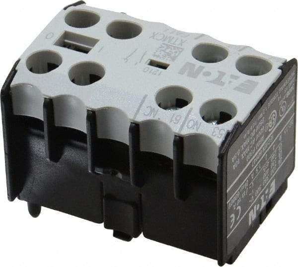 Eaton Cutler-Hammer - 6 to 9 Amp, Contactor Front Mount Auxiliary Contact - For Use with Miniature Contactor and XTRM Miniature Control Relay - Top Tool & Supply