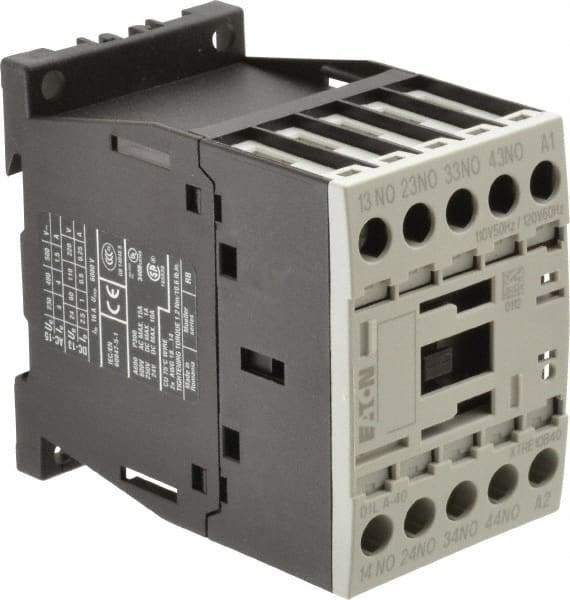 Eaton Cutler-Hammer - 4 Pole, 4NO, 110/120 VAC Control Relay - 10 Amps, 220 VAC to 500 VAC - Top Tool & Supply